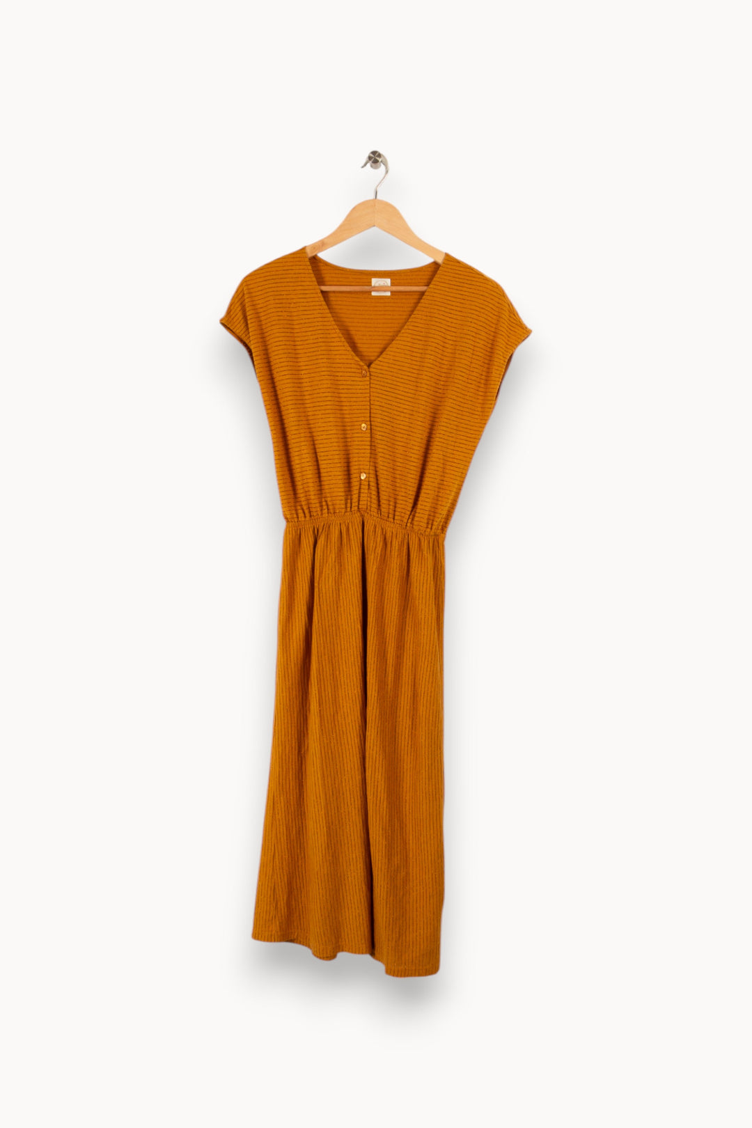 Robe longue orange rayée - Taille S/36