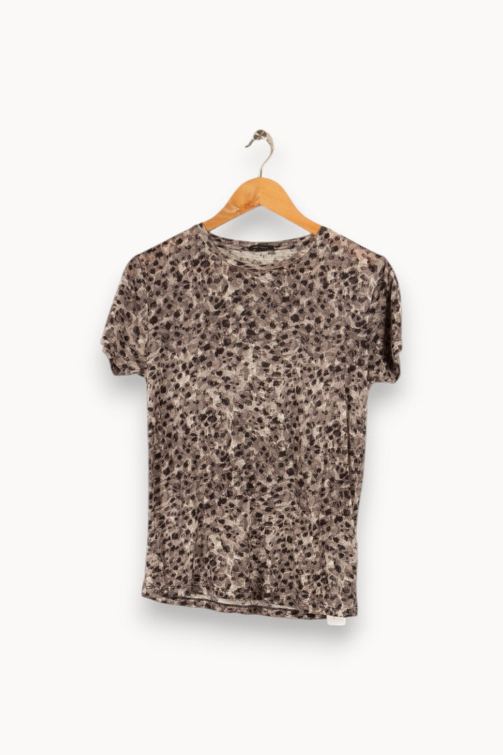 T-shirt gris à motifs - Taille S/36