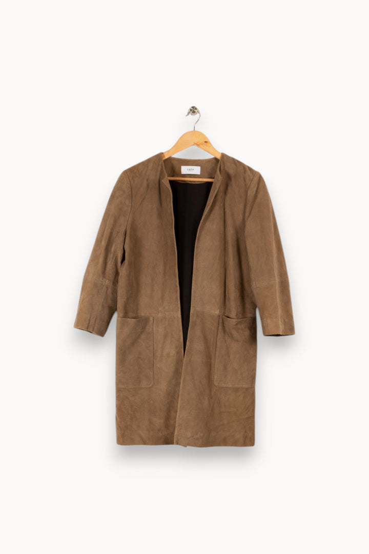 Veste en cuir marron - Taille S/36