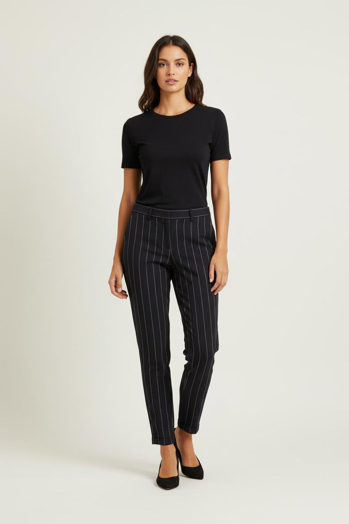 Pantalon bleu rayé - Taille S/36