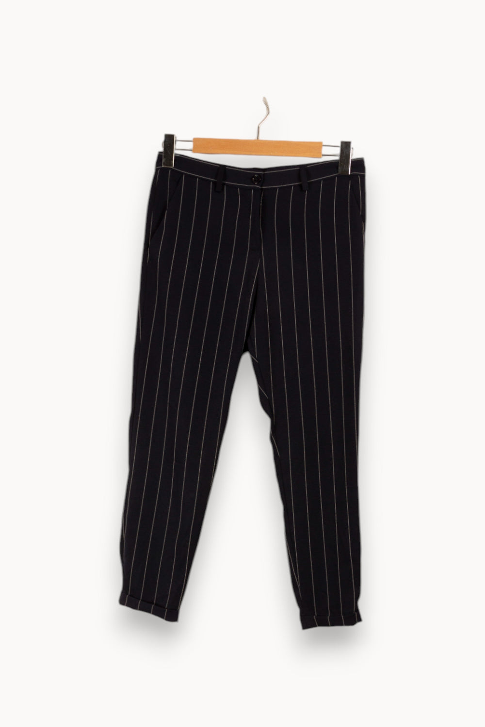 Pantalon bleu rayé - Taille S/36