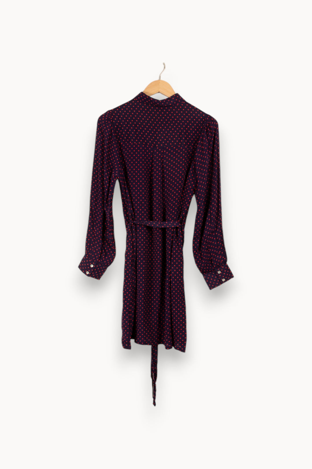 Robe-chemise bleue à pois - Taille S/36