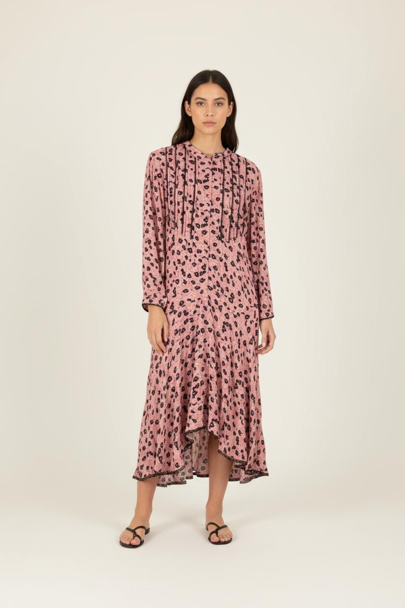 Robe rose à motifs - Taille M/38