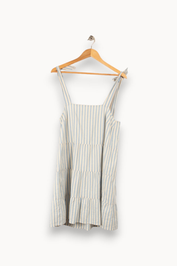 Robe courte à rayures bleues et blanches - Taille S/36
