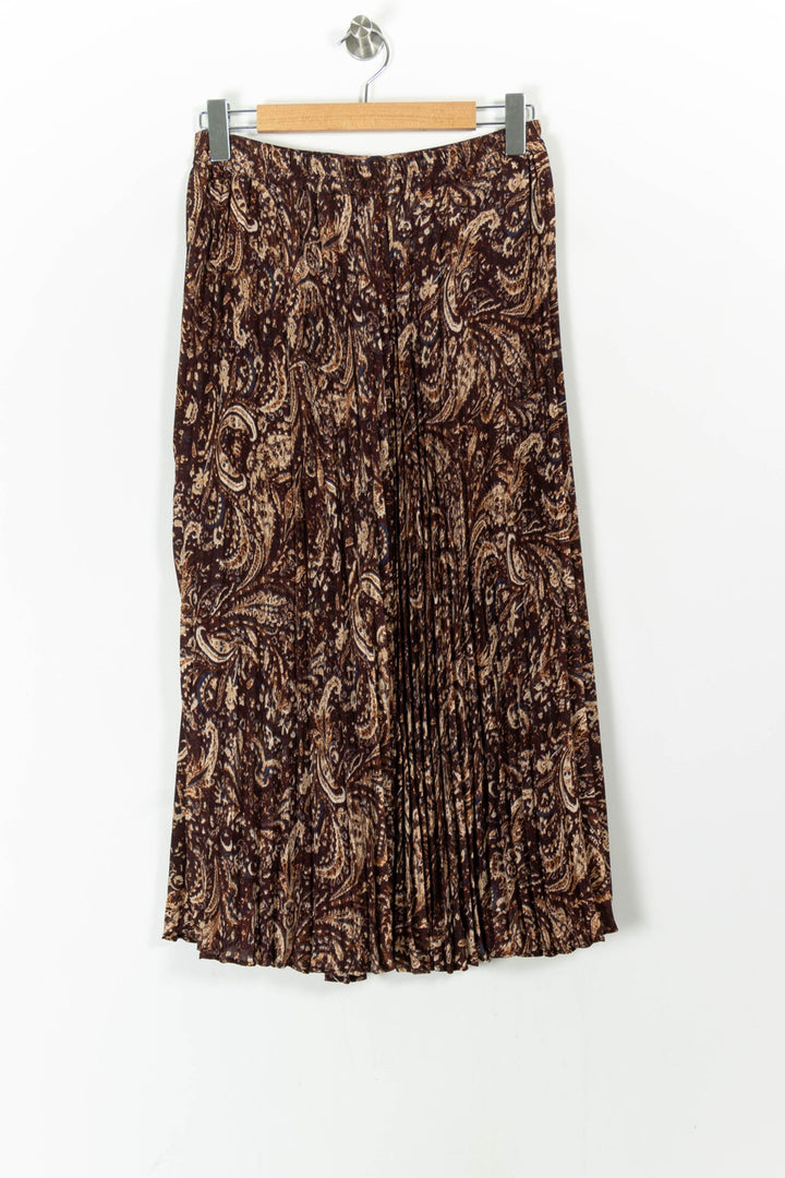 Jupe Plissée Bordeaux et Beige - Taille L/40 de la marque Pablo | PARAD18734 - Vendu par Paradigme - Image 4
