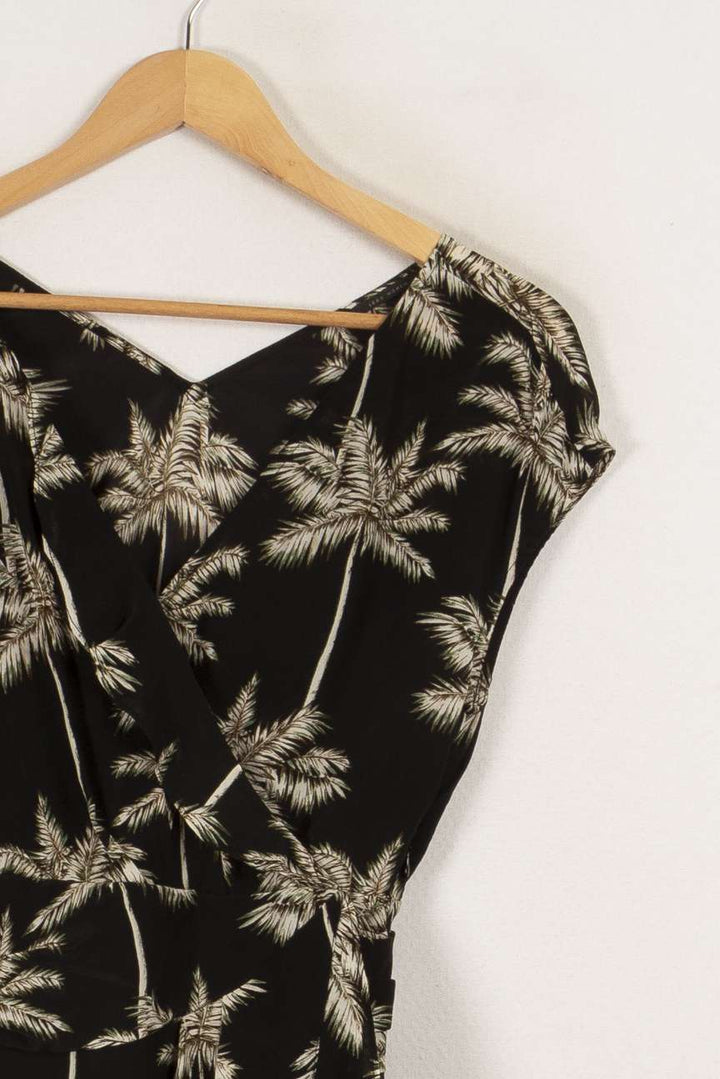 Robe noire avec palmiers - Taille XS/34