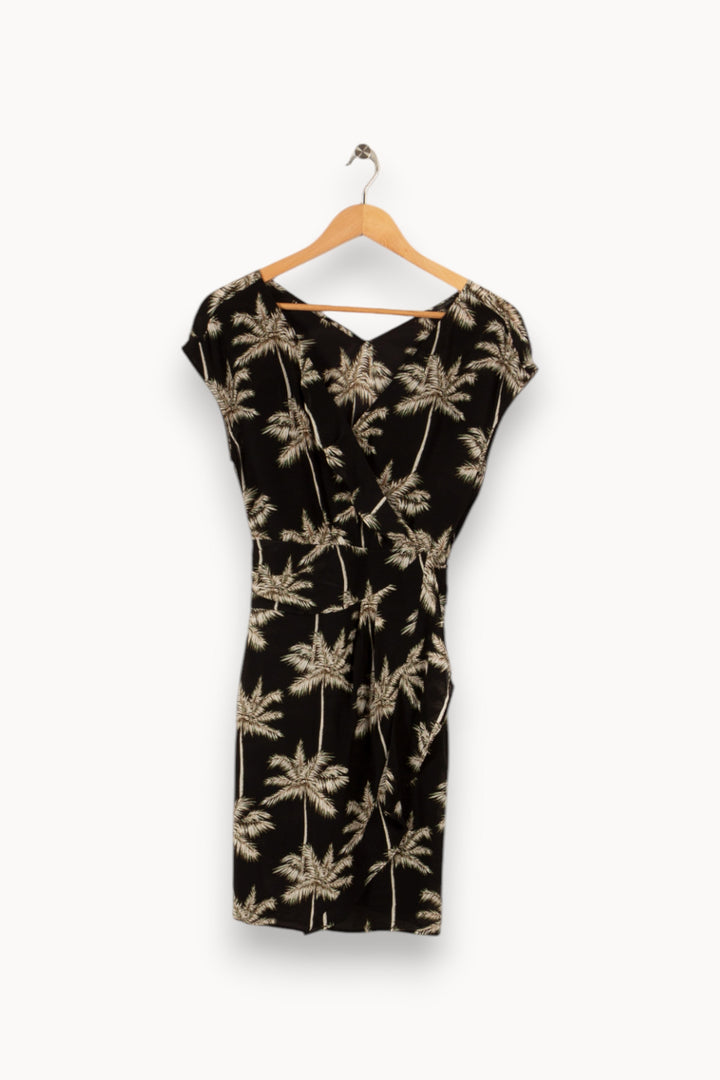 Robe noire avec palmiers - Taille XS/34