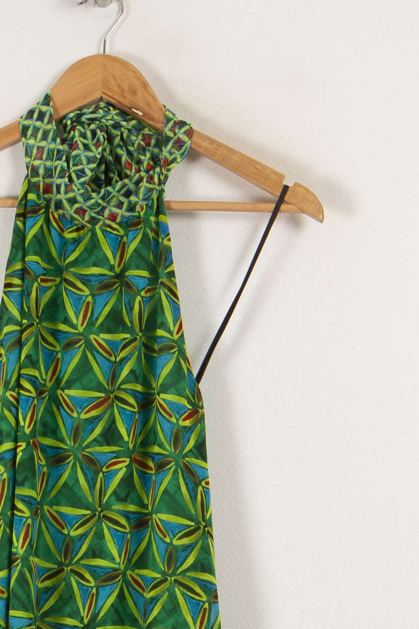 Robe vert-jaune - Taille S/36
