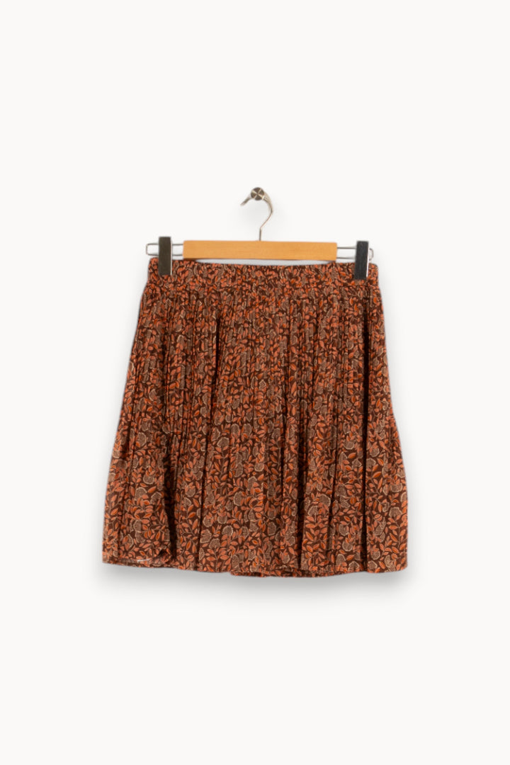 Jupe marron à motifs - Taille M/38