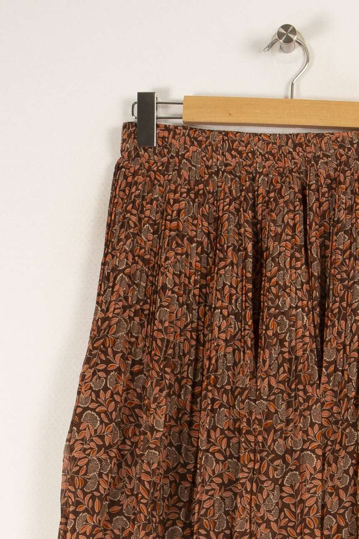 Jupe marron à motifs - Taille M/38