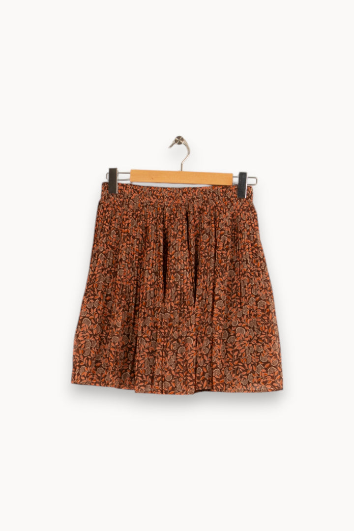 Jupe marron à motifs - Taille M/38