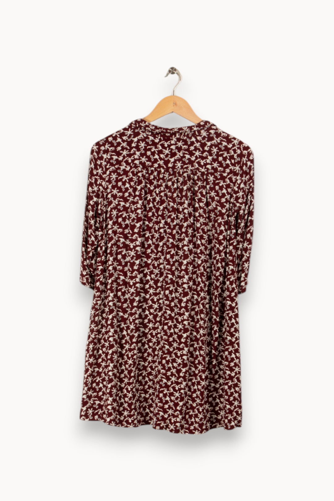 Robe bordeaux à motifs - Taille XS/34