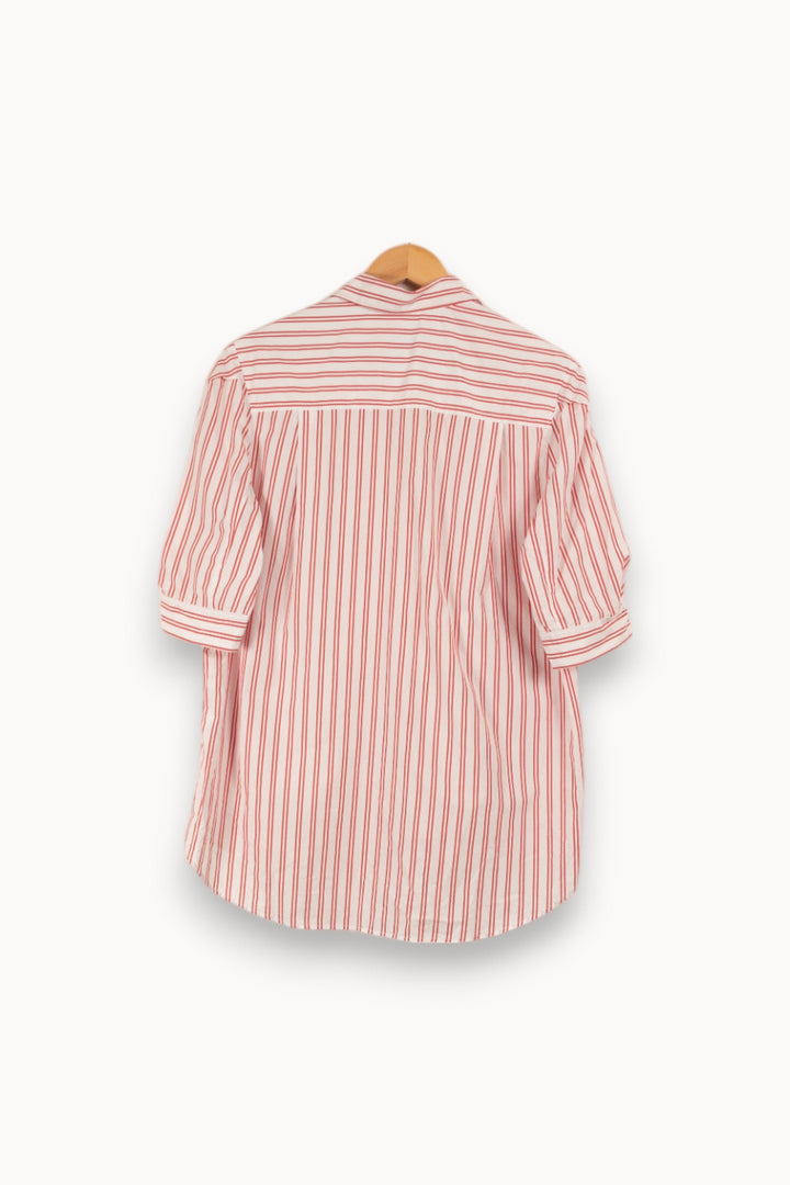 Chemise blanche à rayures roses - Taille M/38