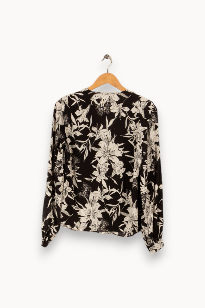 Blouse noire et blanche - Taille S/36