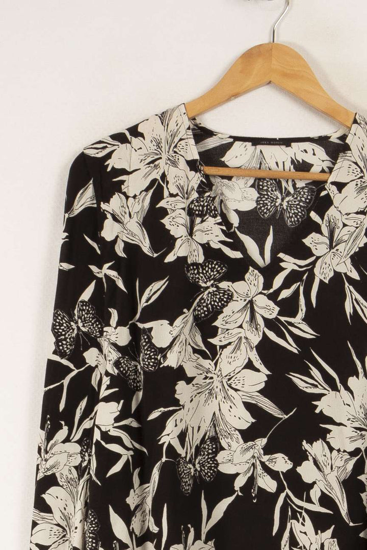 Blouse noire et blanche - Taille S/36