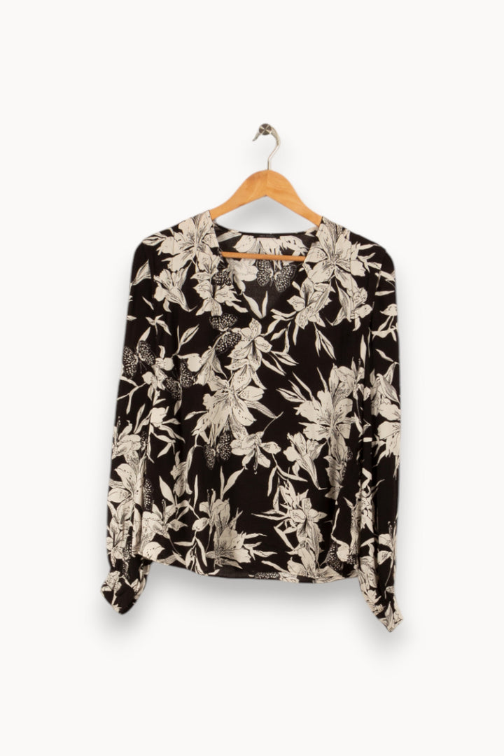 Blouse noire et blanche - Taille S/36