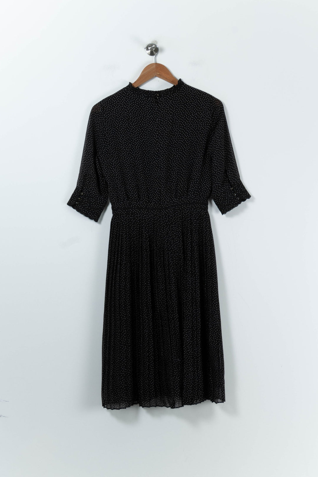 Robe Longue Noire à Pois Blancs - Taille S/36 de la marque Sessùn | PARAD19003 - Vendu par Paradigme - Image 4