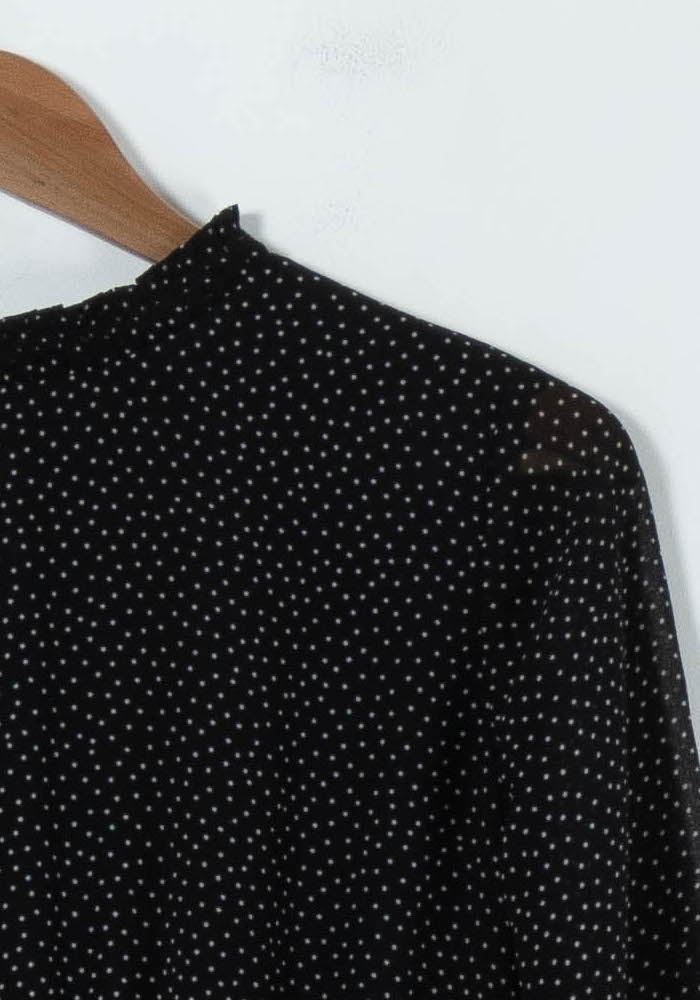 Robe Longue Noire à Pois Blancs - Taille S/36 de la marque Sessùn | PARAD19003 - Vendu par Paradigme - Image 3