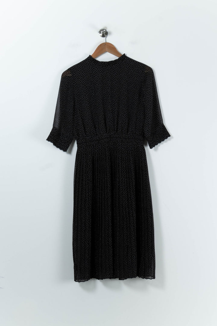 Robe Longue Noire à Pois Blancs - Taille S/36 de la marque Sessùn | PARAD19003 - Vendu par Paradigme - Image 2