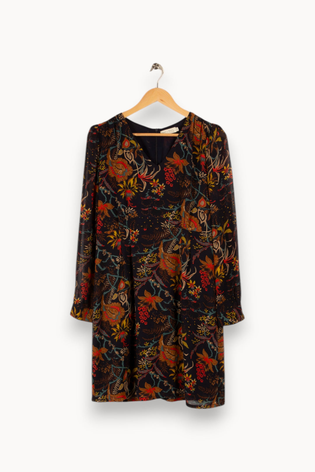 Robe bleue à motifs multicolores - Taille L/40