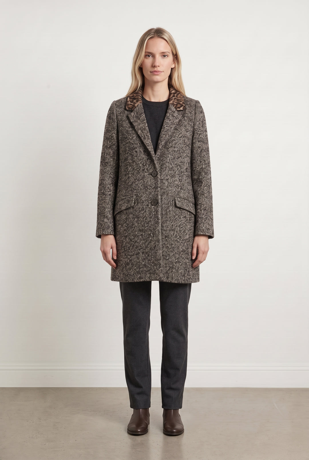 Manteau Gris et Marron - Taille XS/34