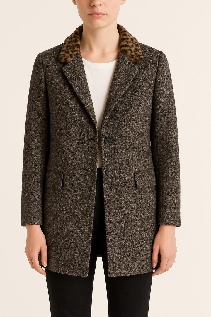 Manteau Gris et Marron - Taille XS/34 de la marque IKKS | PARAD19046 - Vendu par Paradigme - Image 1