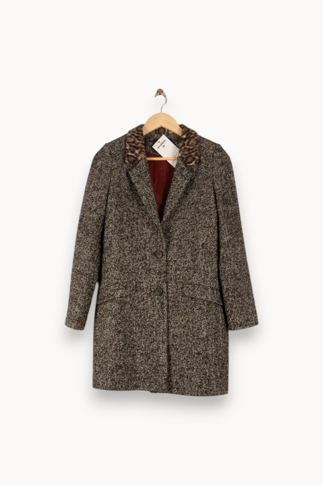 Manteau Gris et Marron - Taille XS/34 de la marque IKKS | PARAD19046 - Vendu par Paradigme - Image 2