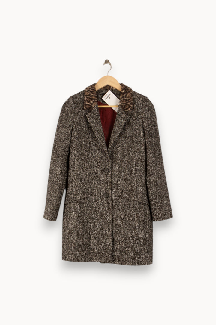 Manteau Gris et Marron - Taille XS/34 de la marque IKKS | PARAD19046 - Vendu par Paradigme - Image 2