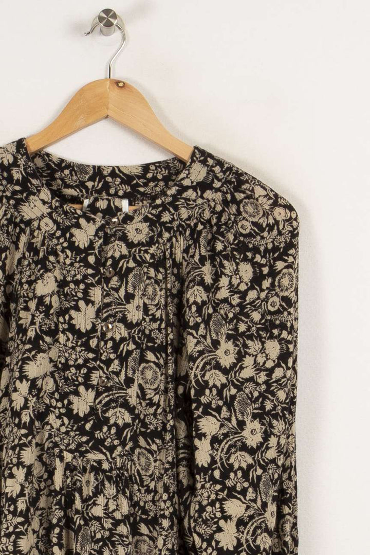Robe noire à motifs - Taille XS/34