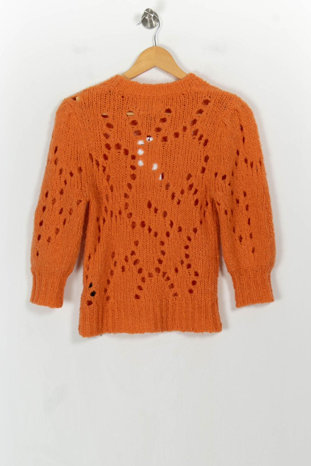 Pull ajouré orange - Taille S/36 de la marque Isabel Marant étoile | PARAD19050 - Vendu par Paradigme - Image 4