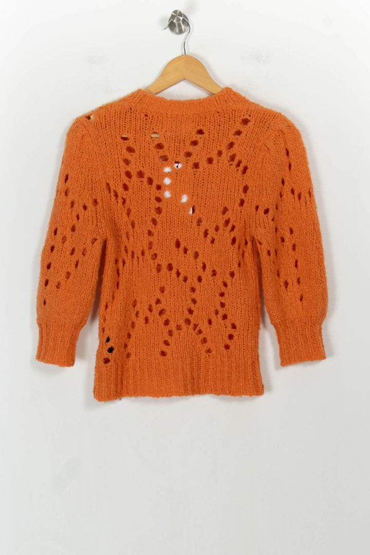 Pull ajouré orange - Taille S/36 de la marque Isabel Marant étoile | PARAD19050 - Vendu par Paradigme - Image 4