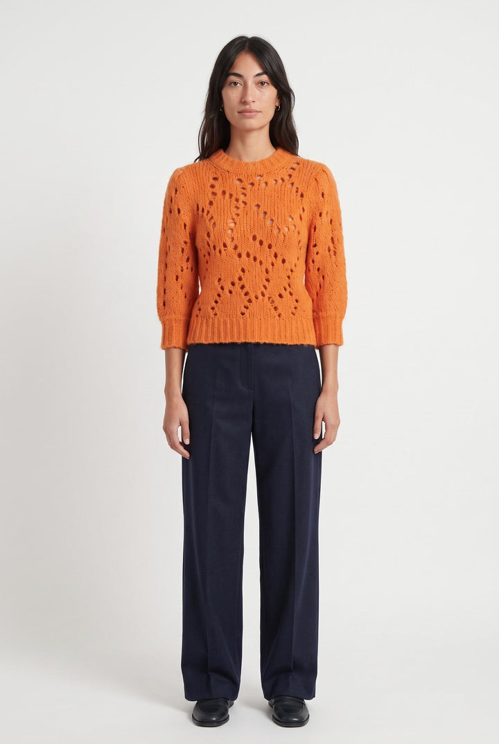 Pull ajouré orange - Taille S/36 de la marque Isabel Marant étoile | PARAD19050 - Vendu par Paradigme - Image 1