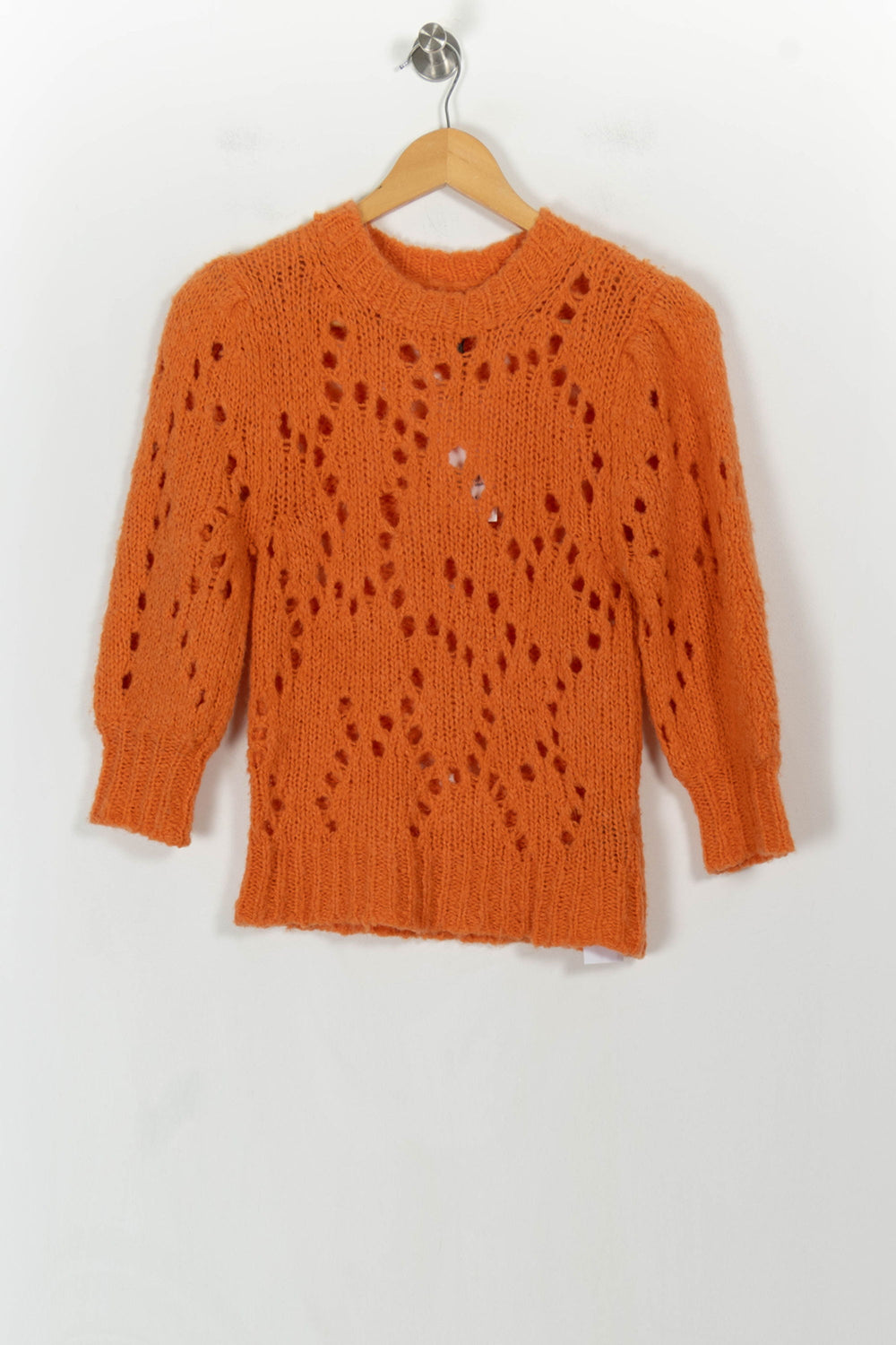 Pull ajouré orange - Taille S/36 de la marque Isabel Marant étoile | PARAD19050 - Vendu par Paradigme - Image 2