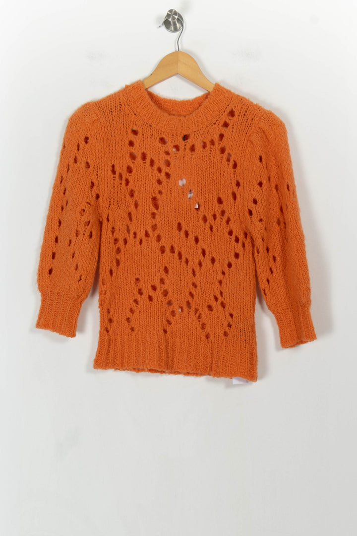 Pull ajouré orange - Taille S/36 de la marque Isabel Marant étoile | PARAD19050 - Vendu par Paradigme - Image 2