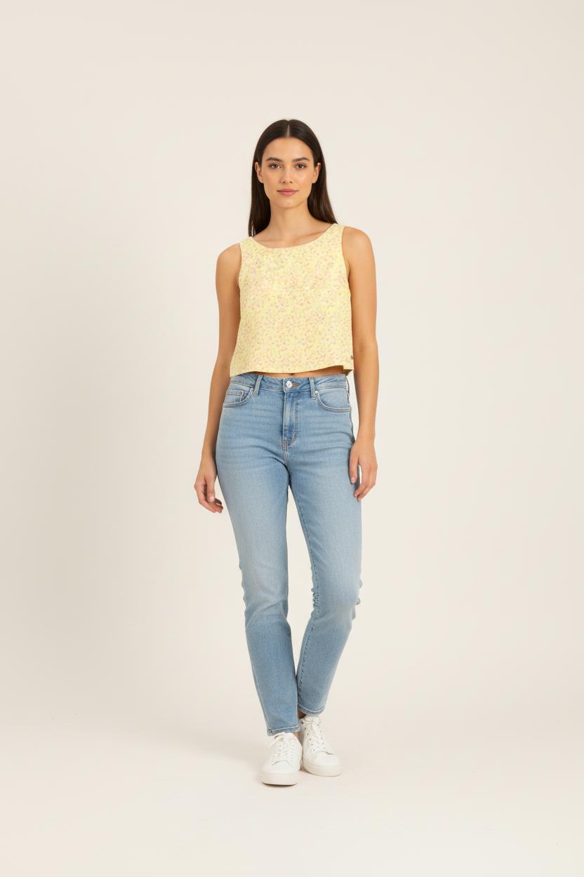 Débardeur jaune/vert - Taille XS/34