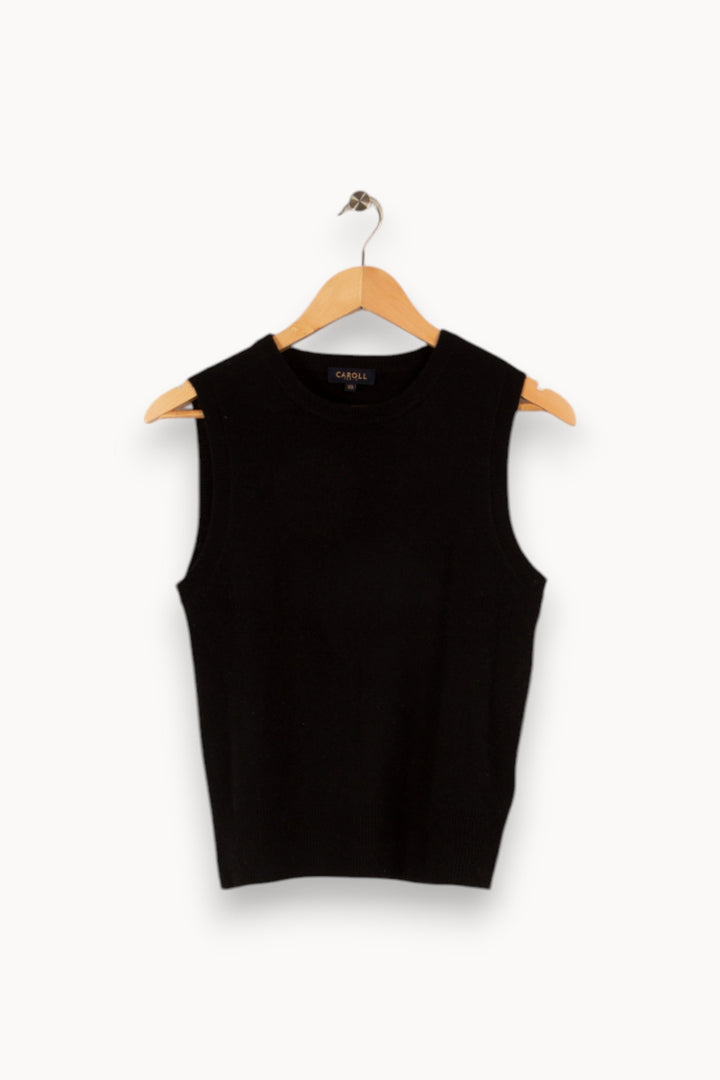 Débardeur noir en laine - Taille XS/34