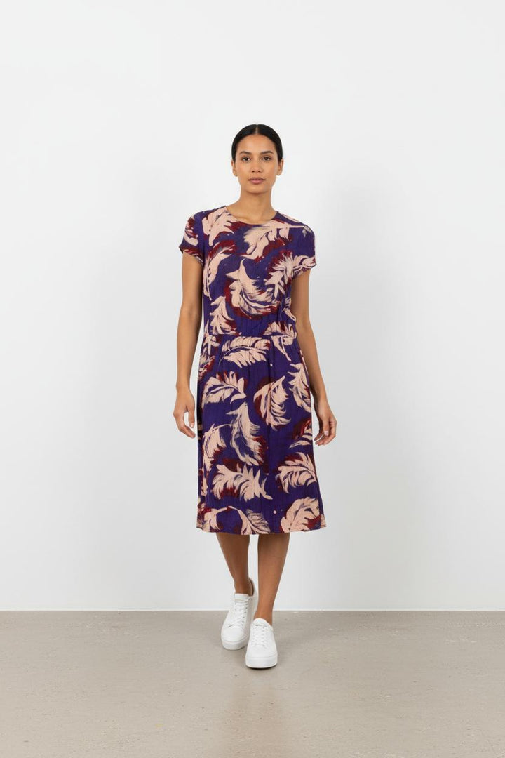 Robe violette à motifs - Taille XS/34