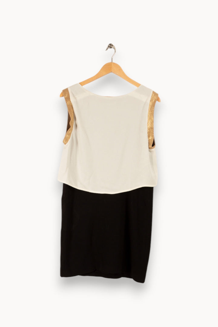 Robe multicolore noire et blanche - Taille M/38