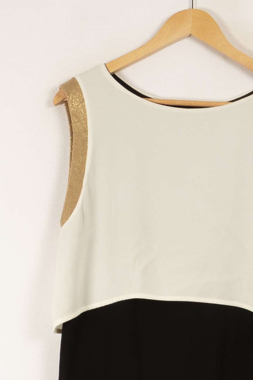 Robe multicolore noire et blanche - Taille M/38