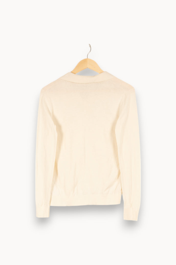 Pull blanc - Taille XS/34 de la marque Caroll | PARAD19159 - Vendu par Paradigme - Image 3