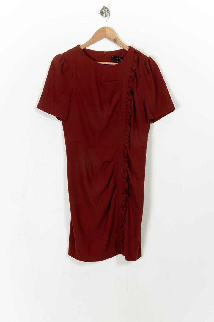 Robe Courte Rouge - Taille L/40 de la marque Tara Jarmon | PARAD19173 - Vendu par Paradigme - Image 2