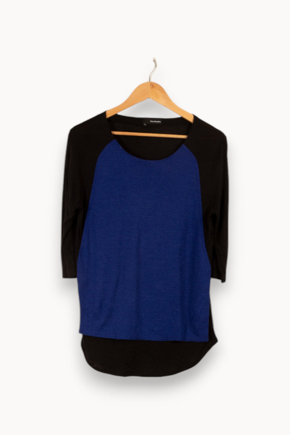T-shirt manches longues noir et bleu - Taille S/36