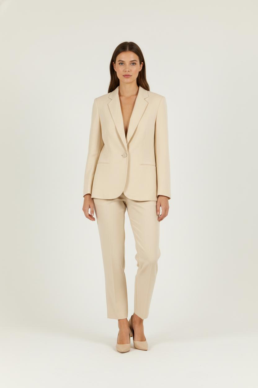Veste tailleur beige - Taille M/38