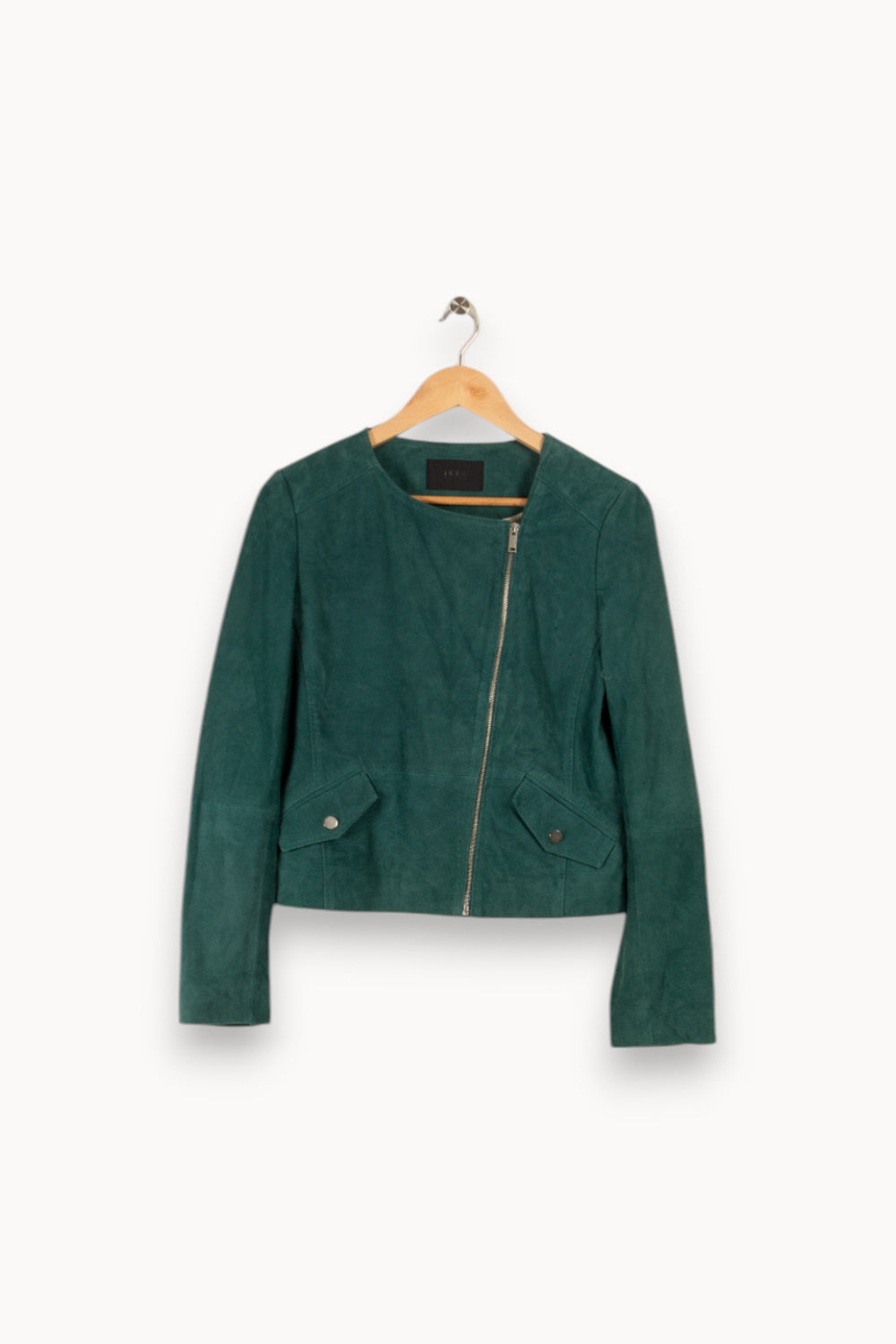 Veste en cuir vert - Taille M/38