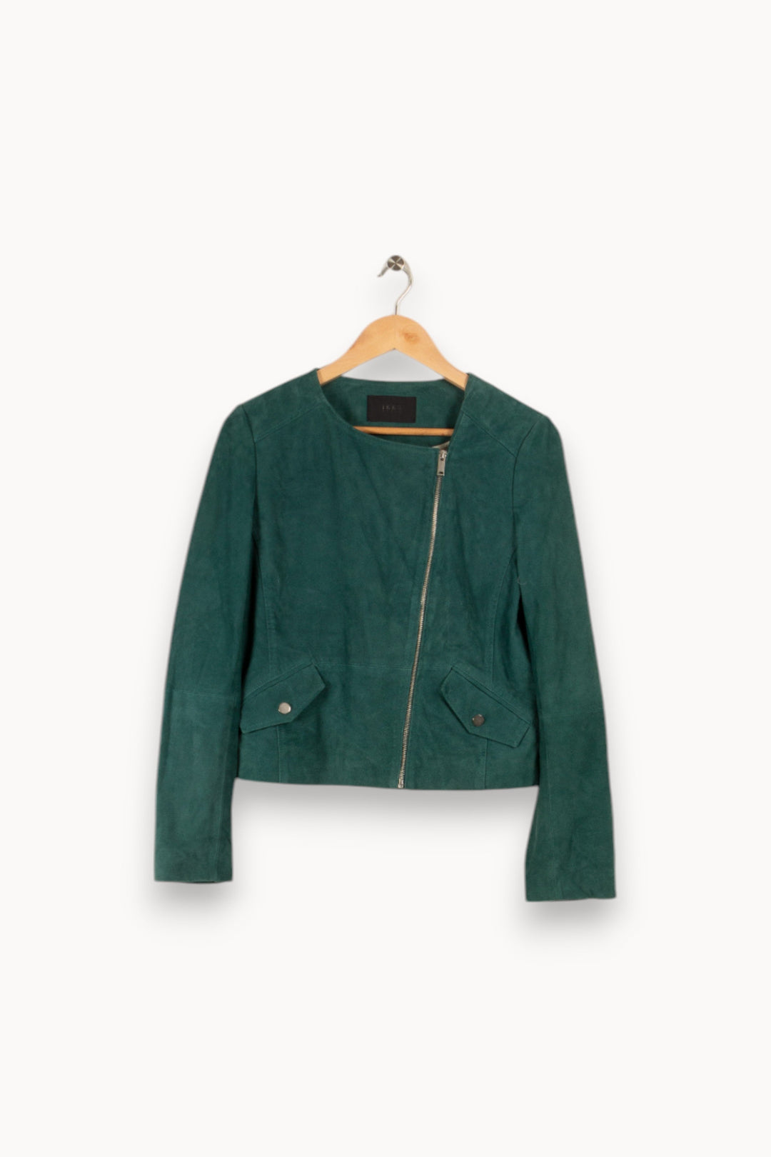 Veste en cuir vert - Taille M/38