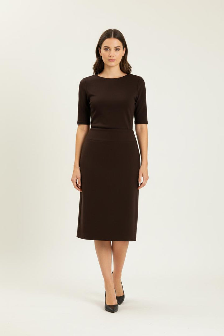 Jupe mi-longue marron - Taille M/38