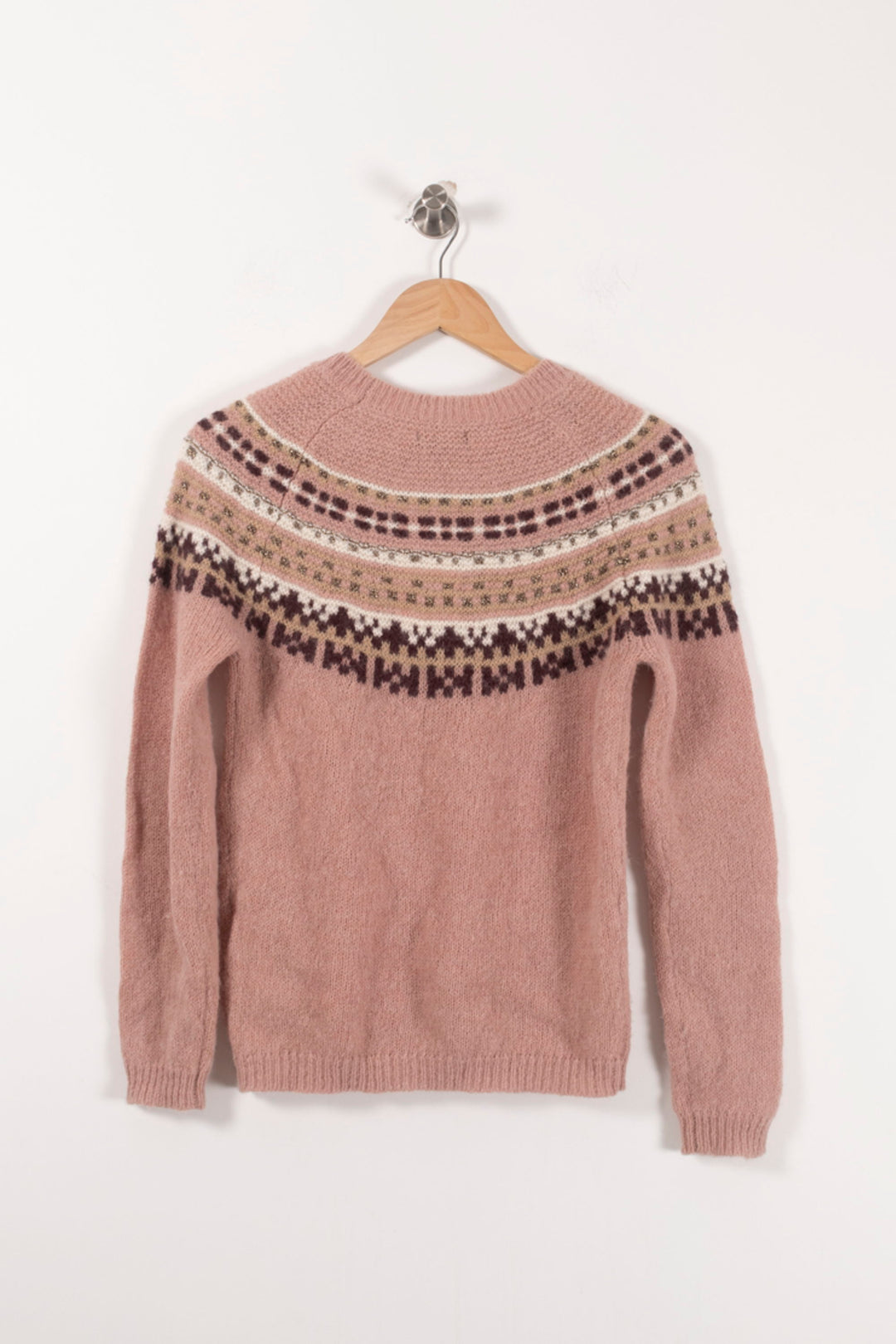 Pull Rose et Beige - Taille XS/34 de la marque Caroll | PARAD19342 - Vendu par Paradigme - Image 4