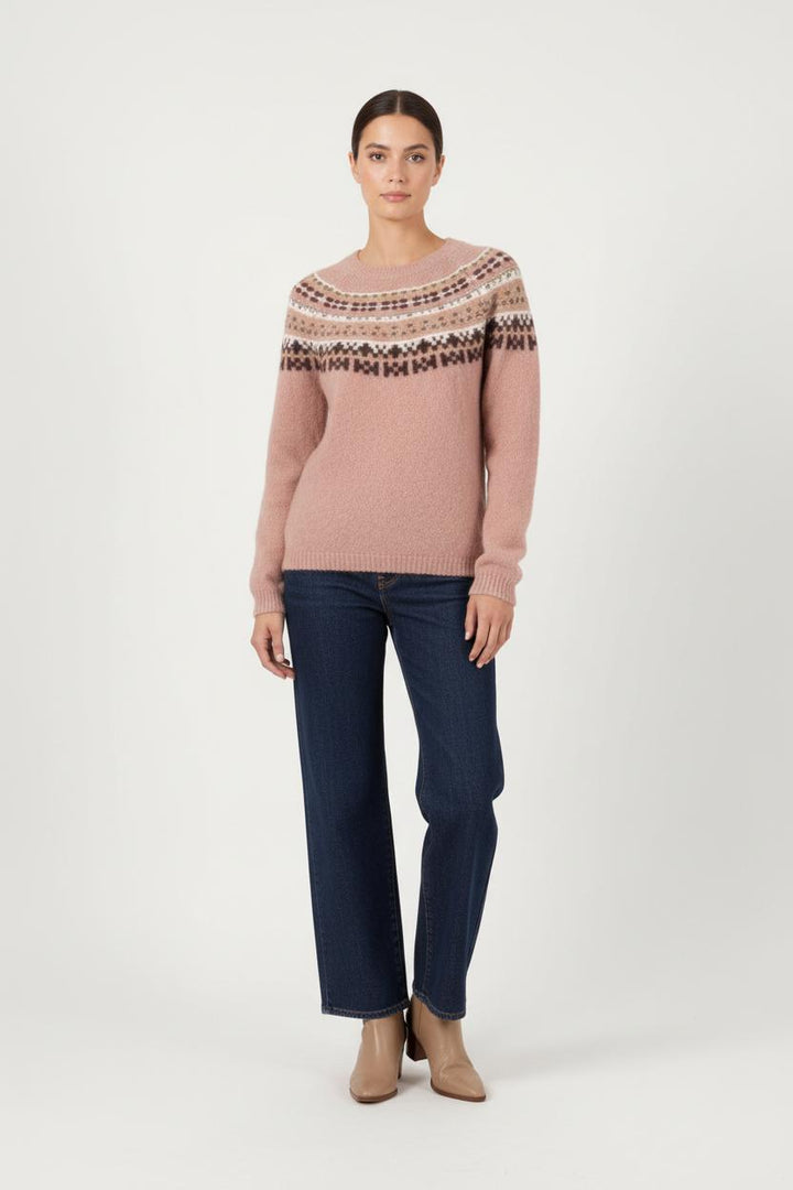Pull Rose et Beige - Taille XS/34 de la marque Caroll | PARAD19342 - Vendu par Paradigme - Image 1