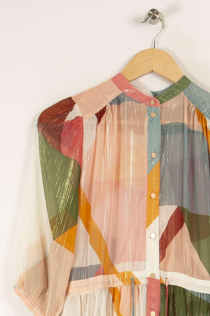 Robe longue multicolore - Taille XS/34