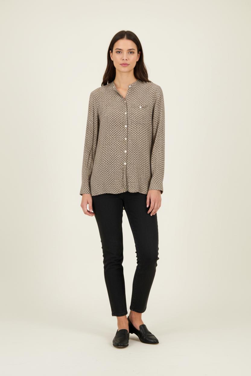 Chemise en soie légère à motif - Taille XS/34